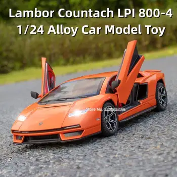 1:24 Lambor Countach LPI 800-4 Model de Masina de Jucarie Diecasts Metal Jucărie Trage Înapoi Model de Vehicul Cu Sunet de Lumină Masina Sport Pentru Jucării