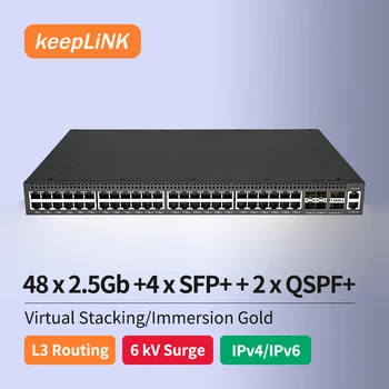 48-Port Multi-Gigabit 2,5 G Ethernet Managed Switch cu 4 SFP+ 2 Porturi 40G QSFP+