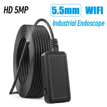 5MP Wireless Camera Endoscop 5.5 MM Conducte Industriale Endoscop de uz Casnic de Întreținere și de Inspecție Endoscop WiFi