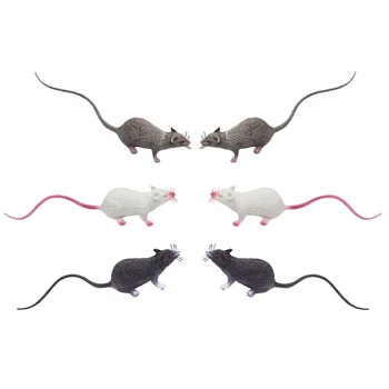 6 Buc Mini Jucarii Simulare Mouse-Modelul Realist Formă Interesantă De Petrecere Pvc Minunat Pentru Animale De Companie Pisica Copil De Groază