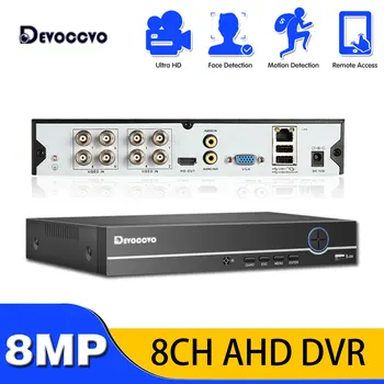 6 in1 Real H. 265 8CH 4K 8MP DVR Sistem de Securitate CCTV hibrid video recorder DVR P2P Xmeye suport AHD/TVI/CVI/CVBS/camere IP 4CH