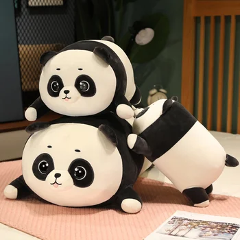 75cm Kawaii Simulare Panda Jucărie de Pluș Moale Animale Împăiate Papusa de Dormit Picior Perna de Dimensiuni Mari de Pluș Jucării pentru Băieți și Fete Cadouri