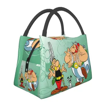 Asterix Și Obelix Aventură de benzi Desenate Izolate masa de Prânz Sac pentru Femei Impermeabil Dogmatix Termică Cooler Cutie Bento Activitatea de Picnic