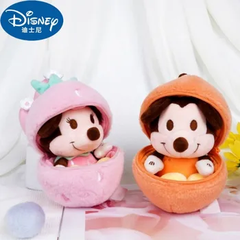 Autentic Disney 12 Stil De Ou Fructe De Pluș Papusa Anime Mickey, Minnie, Donald Duck, Daisy Kawaii Breloc Cu Pandantiv Jucărie De Pluș