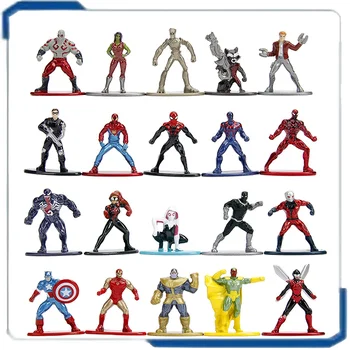 Avengers Marvel Spider Man Vemon Drax Star-Lord Groot Rachete Hulk Thor Metal Papusa Cadouri Model De Jucărie Anime Cifre Colecta Ornament