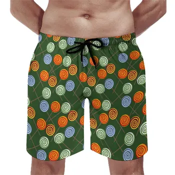Bomboane Colorate Pantaloni Scurti Barbati Acadele Print Pantaloni De Plajă Clasic De Zi Cu Zi Slip De Baie Plus Dimensiune