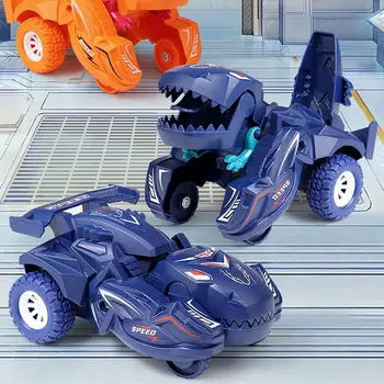 Copii Cadou De Jucărie Vehicule De Jucărie Mașină Cu Patru Roți Inerțiale Dinozaur Jucărie Mașină Transforma Jucărie Transformarea