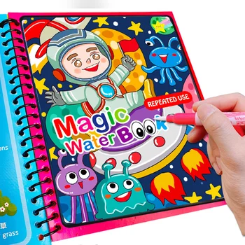 Copii Pictura Desen Jucării Reutilizabile Carte de Colorat Magic Apă Carte de Desen Senzoriale Educație Timpurie de Jucării pentru Copii