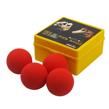 De bună calitate, cel Mai bun mingea la patru alb-roșu cauciuc Moale Înmulțirea Mingea etapă trucuri de magie magician elemente de recuzită magie jucărie,gimmick