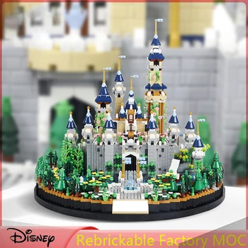 Desene animate Disney Vis Poveste Castel Printesa Arhitectura Blocuri Street View Micro Model Cărămizi Jucarii pentru Fete Copii Cadouri