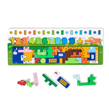 Din Lemn, Puzzle-Uri Numărul Montessori Jucării Pentru Copii Mici De Sortare Joc De Numărare Pentru Copii Activități Preșcolari De Învățare La Matematică Pentru Jucarii