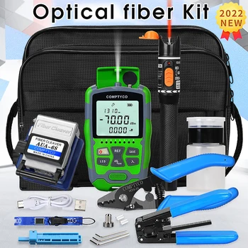 Fibra Optica Kit de Instrument cu AUA-6S Fiber Cleaver -70+10dBm/-50+26dBm 3 in 1 Mini Optical Power Meter 10Mw Visual fault Locator
