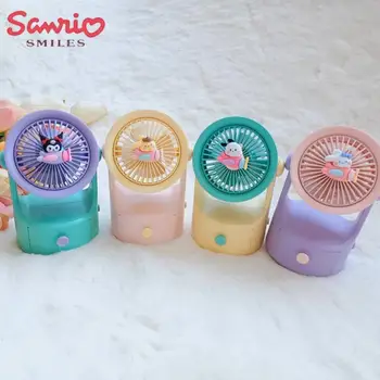 Kawaii Sanrio Cinnamoroll Melodia Mea Kuromi Pom Pom Purin Anime Drăguț de Vară Mic Ventilator Electric Decor de Birou Jucarii pentru Fete