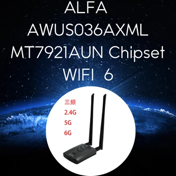 Made in Taiwan ALFA AWUS036AXML MT7921AUN WIFI 6E tri-band wireless placa de retea