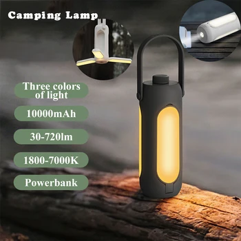 Multi-funcțional Felinar 10000mAh baterie Reîncărcabilă Lanterna Portabila de Camping în aer liber de Lumină Power Bank Funcția de Iluminare în caz de Urgență