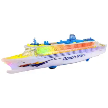 Navă De Croazieră Jucărie Pachebot De Croazieră Barcă Navă Navă Electric Jucărie Cu Lumină Intermitentă Și Sunet Distracție Nautică Decoratiuni Barcă De Jucărie