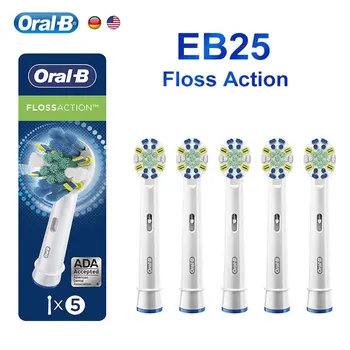 Oral B EB25 FlossAction Dintelui de Inlocuit Capete de Perie de Albire Curat Dinți cu Peri Moi Rezerve pentru Periuta de dinti Electrica pentru Adulti