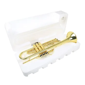 Profesionale Bb bemol Trompeta Alama Material Muzical Trompeta Instrument de suflat cu Mustiuc Mănuși Cârpă de Curățare Curea Caz
