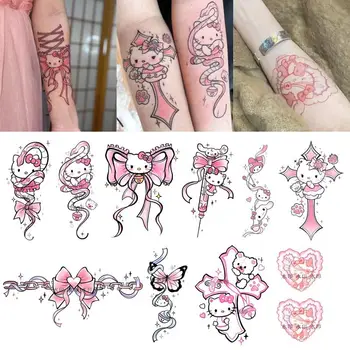Sanrio Personaje de Desene animate Drăguț Hello Kitty KT de Cat Copii Tatuaje Temporare Autocolant rezistent la apa Tatuare Jucarii Copii Cadouri