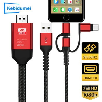 Tip C Micro USB 3.0 HDMI Cablu Audio Ecranul Telefonului de a se Conecta La HDMI compatibil HDTV Proiector Adaptor Video Converter Pentru IPhone