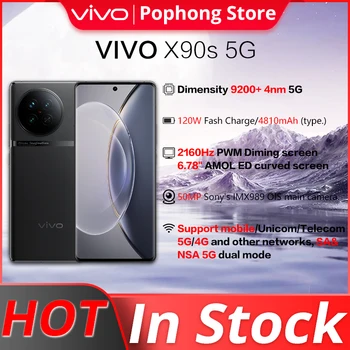 VIVO X90S 5G 6.78 inch AMOLED Dimensity 9200+ 4nm Ocat de Bază 120W SuperFlash Taxa 50M Triplă Camera NFC