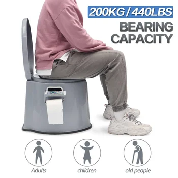 Wc portabil Ghemuit în Vârstă de Toaletă Scaun Gravide sau persoane cu Handicap Mobile Toaletă Olita pentru persoanele în Vârstă de Călătorie în aer liber Camping