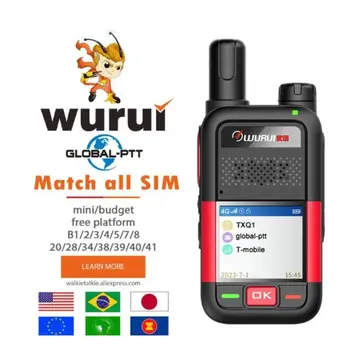 Wurui N8 global-asv POC walkie talkie internet 4G Doi-way radio colector lung gama de telefoane GSM telecomunicații ajunge la 1000km