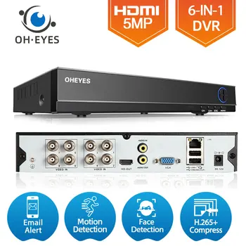 XMEYE 8 Canale CCTV AHD DVR Recorder H. 265 5MP 4MP 8CH 1080P 6 In 1 Hibrid DVR NVR de Securitate, Supraveghere Video Recorder 4 CANALE