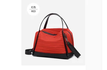 ÎN STOC Miyake ori de brand de moda doamnelor geantă de mână cu fermoar solid geanta Noua cutat sac de VÂNZARE FIERBINTE